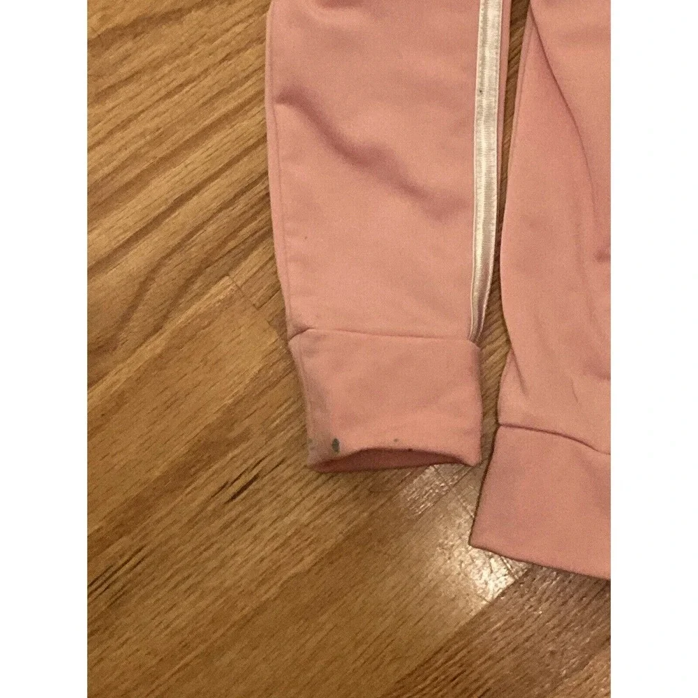 Adidas Track Jacket‎ Girls Size 5 Pink White Full Zip Sportswear Activewear